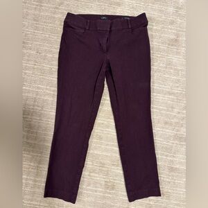 LOFT Dark Purple Women's ‘curvy skinny’ Pants